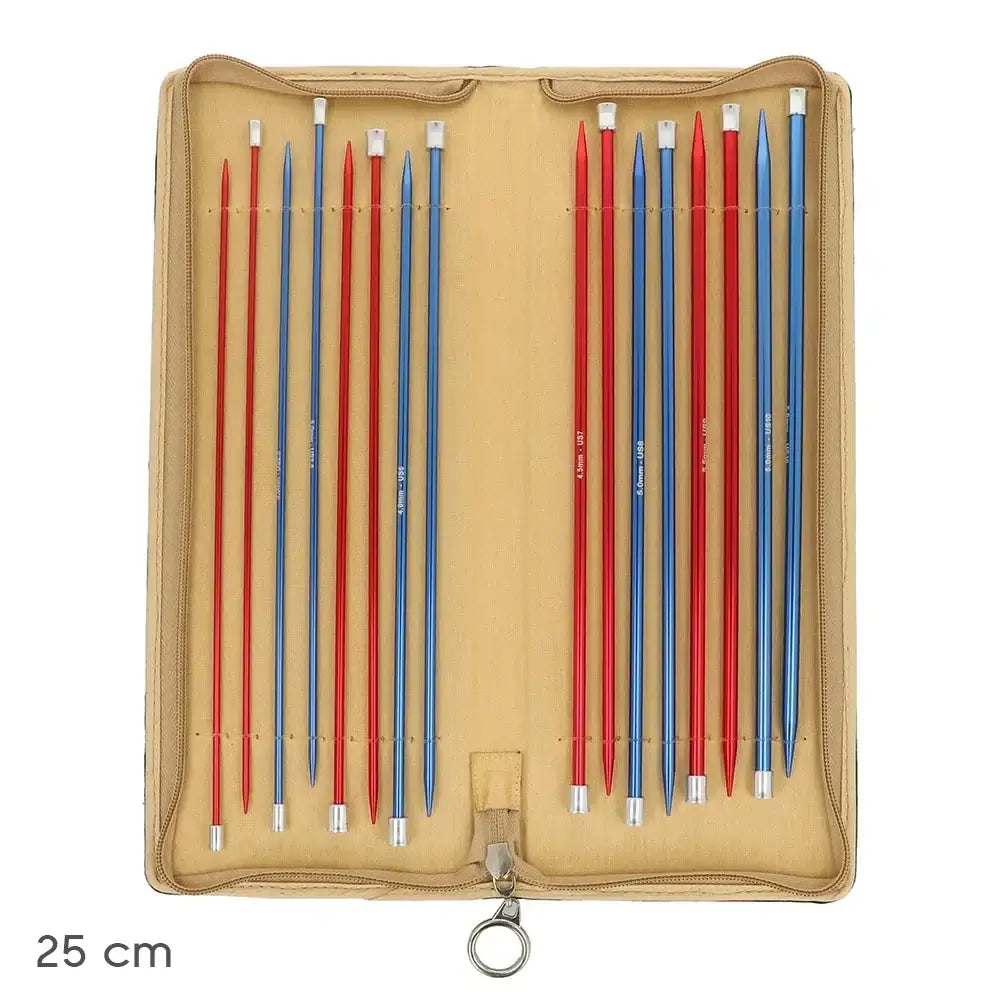 Set de Agujas rectas de tricotar Red Waves de KnitPro 25 cm