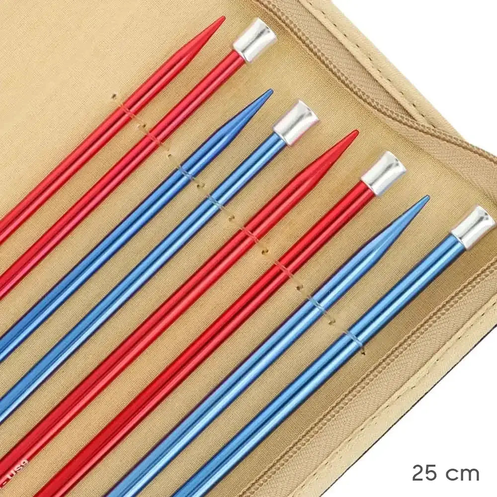 Set de Agujas rectas de tricotar Red Waves de KnitPro 25 cm