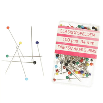 Alfileres con cabeza de cristal de colores Opry