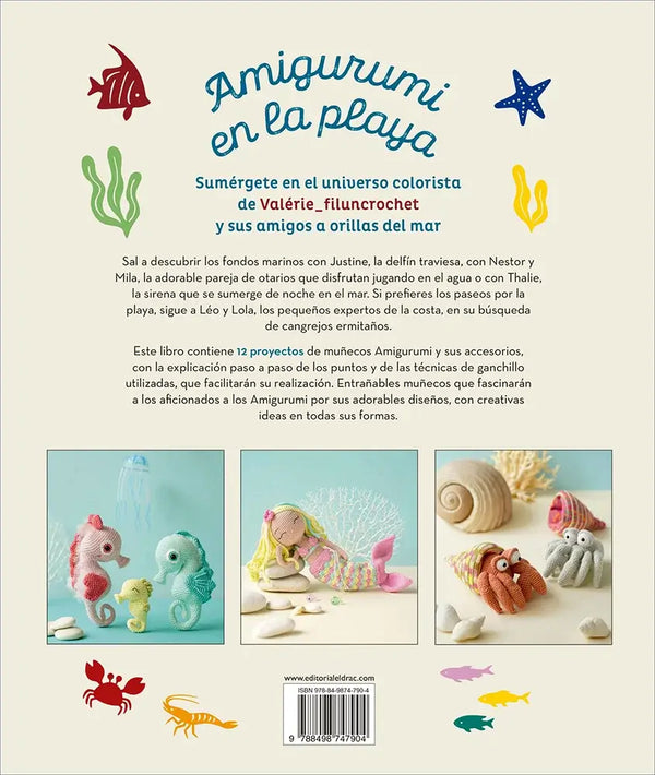Libro: Amigurumi en la playa - Contraportada