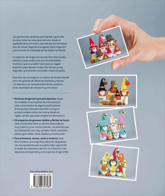 Libro: Amigurumi. Gnomos - Contraportada