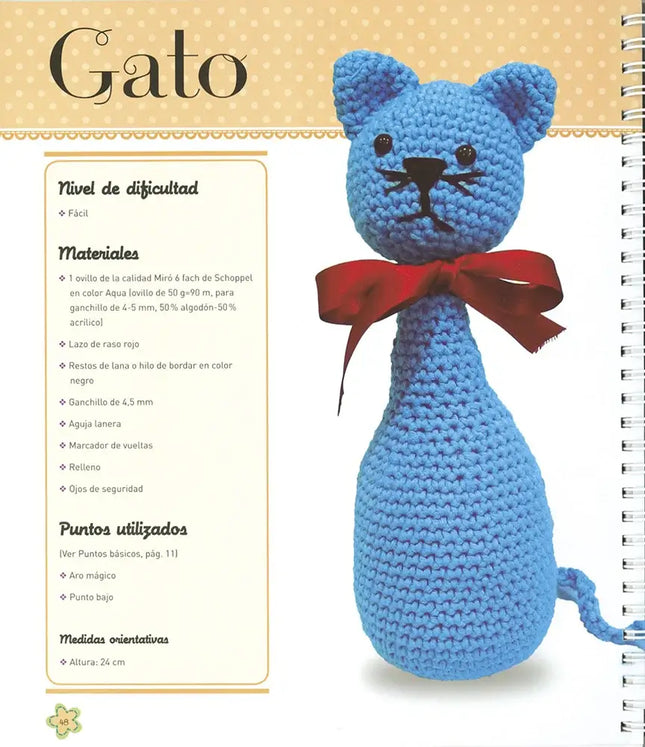 Amigurumi. Muñecos de ganchillo. Técnicas y proyectos - Gato materiales