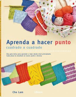 libro: Aprenda a hacer punto cuadrado a cuadrado - Portada