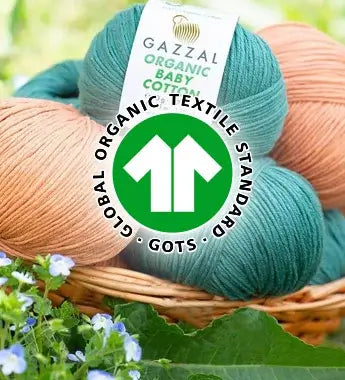 Banner de lanas con certificación GOTs