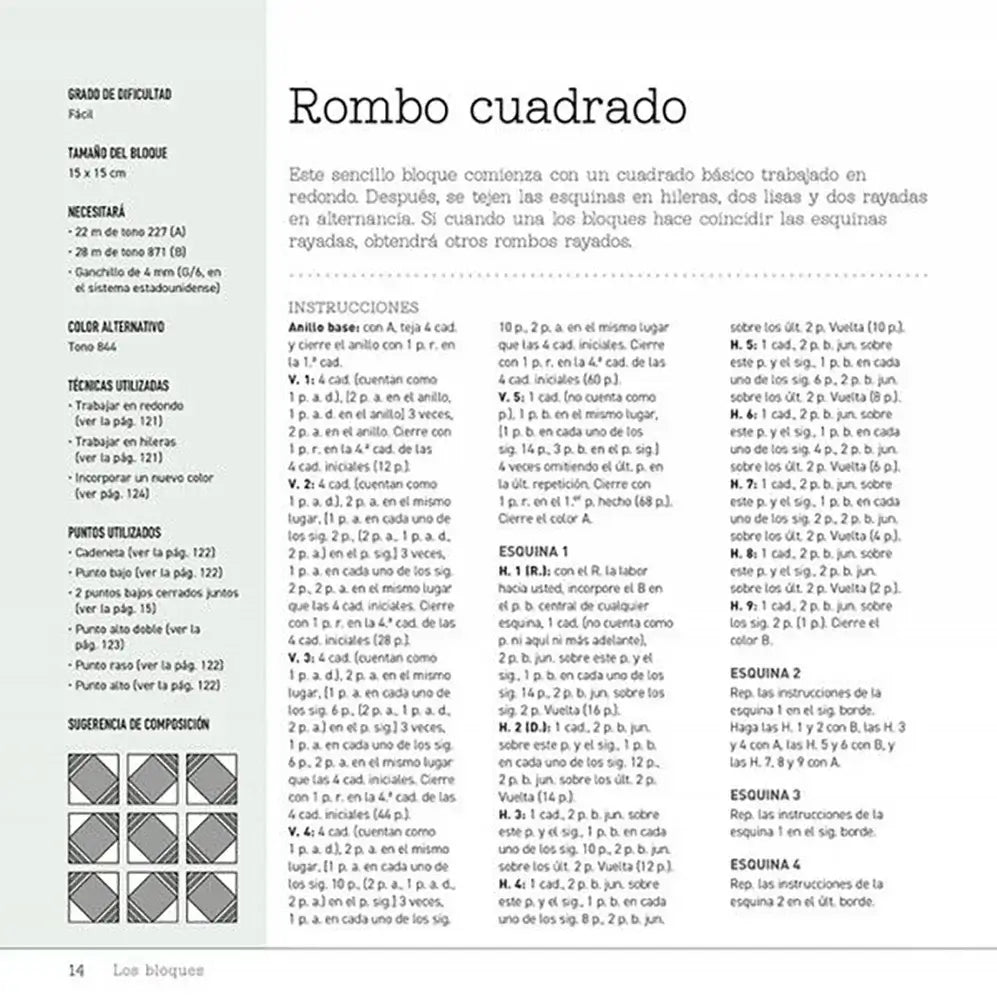 Libro: Bloques a ganchillo: Diseños inspirados en las labores de Patchwork - Interior 1