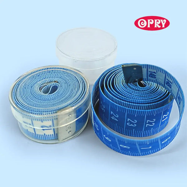 Cinta métrica en caja - Opry - Color Azul y Blanco