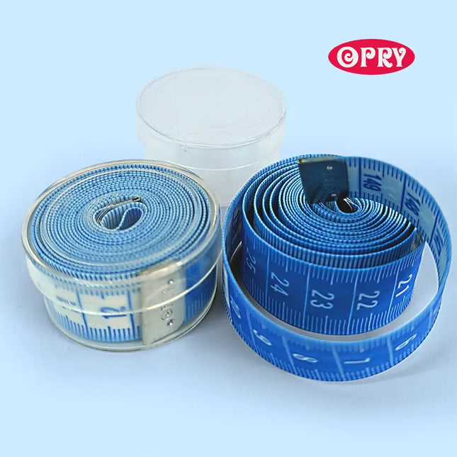 Cinta métrica en caja - Opry - Color Azul y Blanco