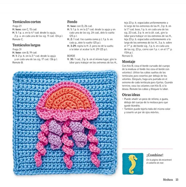 Libro: Cuadrados de ganchillo con animales - Interior 2