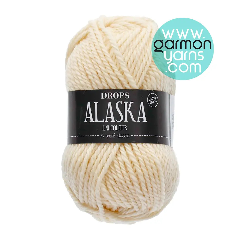 Drops Alaska Uni Colour (02) Blanco Hueso
