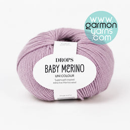 Baby Merino Mix (39) - Orquídea Lila | Vista de un donut de lana merino de la marca Drops