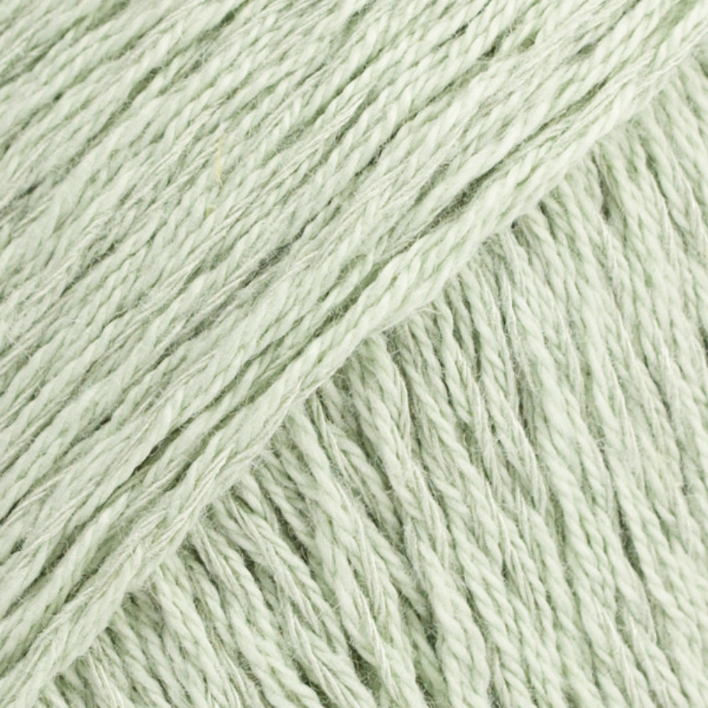 Belle Uni Color (32) - Menta | Detalle de cerca del hilo cableado de algodón, viscosa y lino