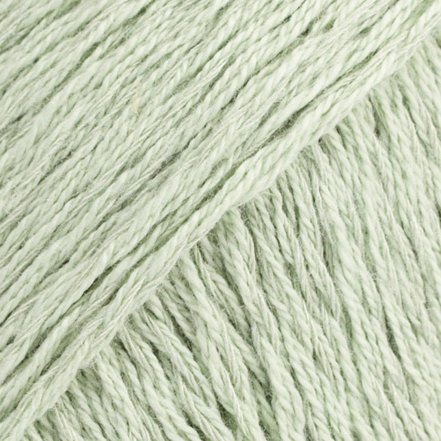 Belle Uni Color (32) - Menta | Detalle de cerca del hilo cableado de algodón, viscosa y lino