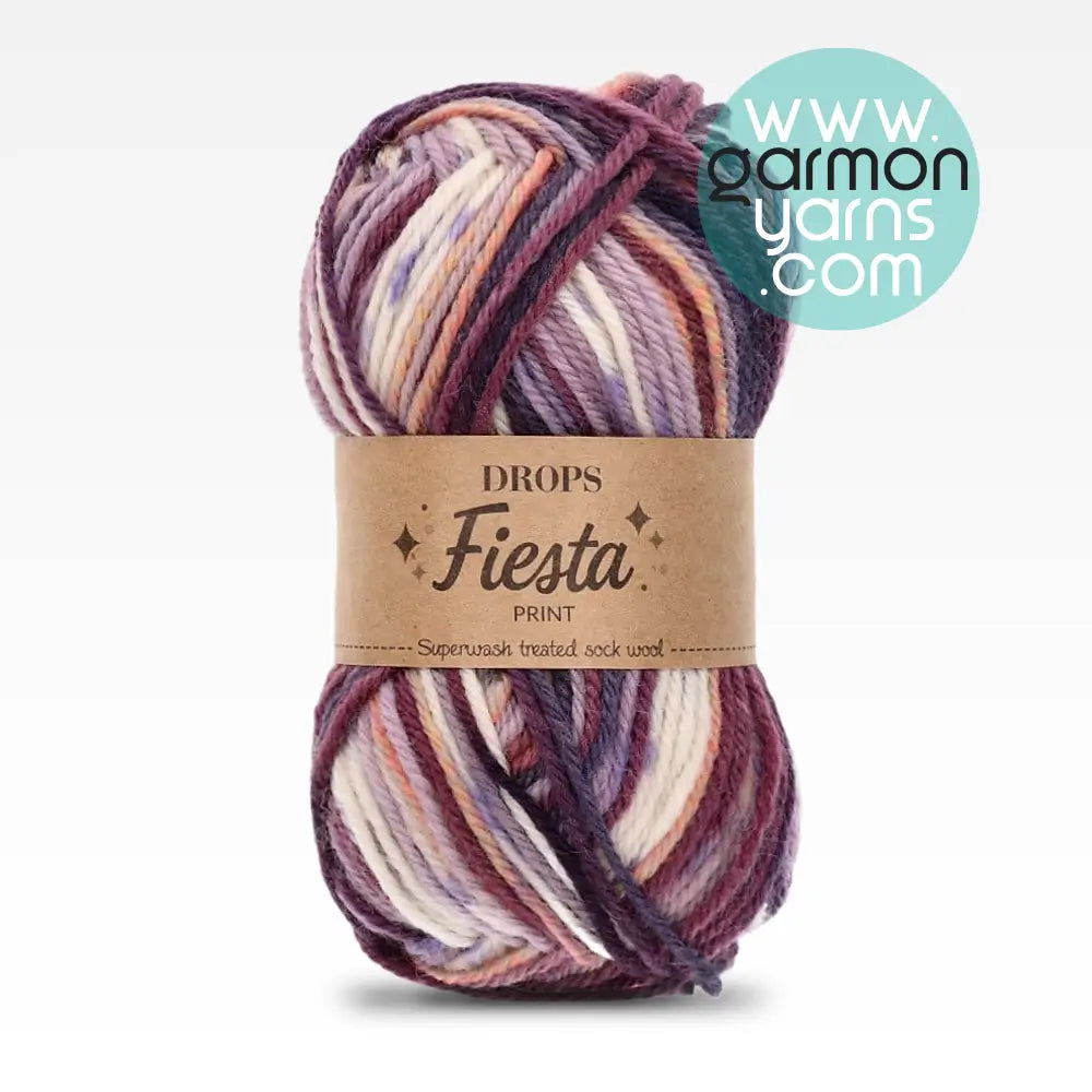 Fiesta long print 15, lluvia púrpura