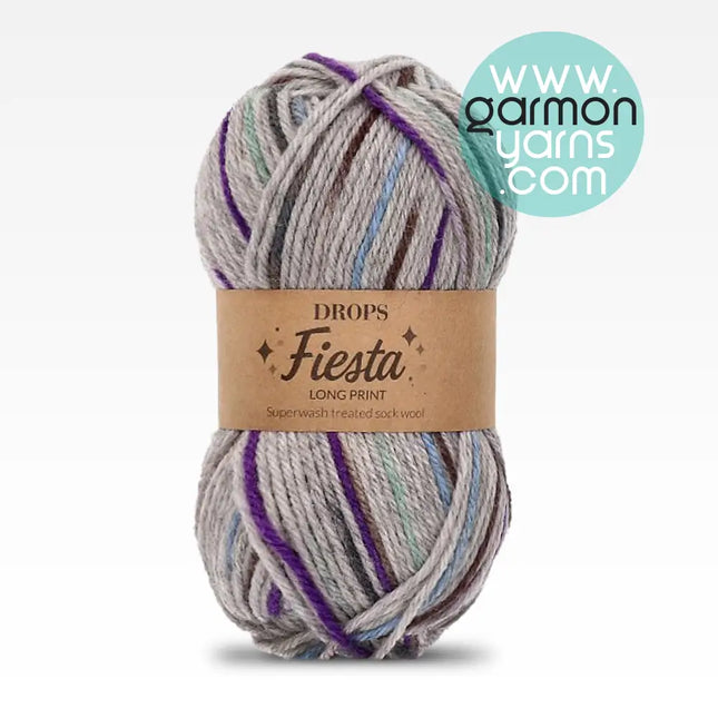 Fiesta long print 28, crepúsculo de plata