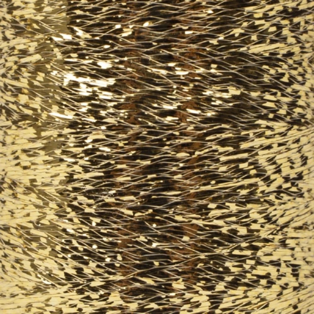 Glitter (01) Oro | Muestra de color del hilo Drops Glitter en color Oro metalizado