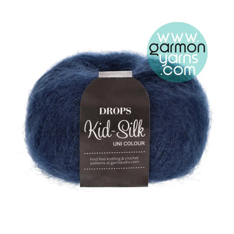 Kid-Silk uni colour 28, azul marino