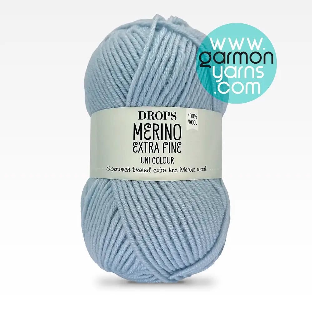 Merino Extra Fine uni colour 39, azul glaciar