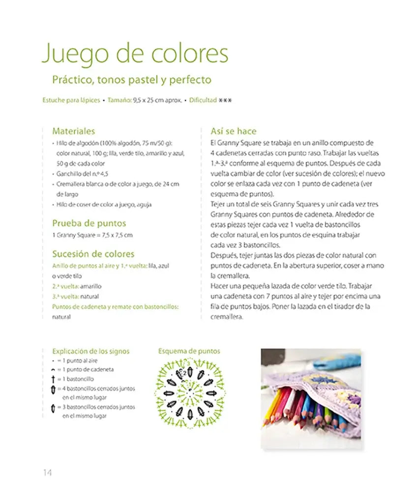 Libro: Granny squares con diseños actuales. 20 proyectos de ganchillo para cualquier época del año - Interior 2