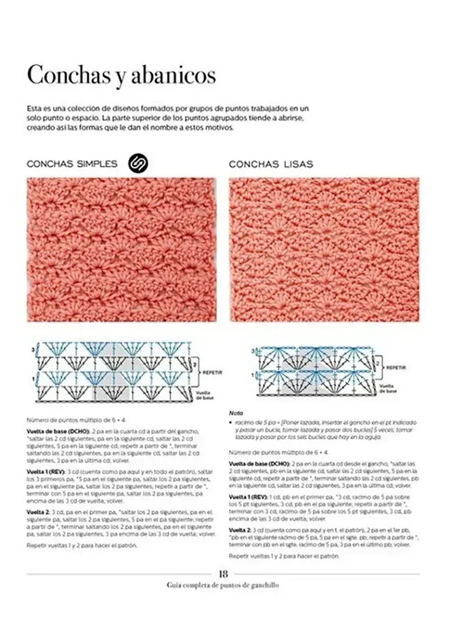 Libro: Guía Completa de Puntos de Ganchillo: 200 patrones de ganchillo prácticos y originales - Interior 1