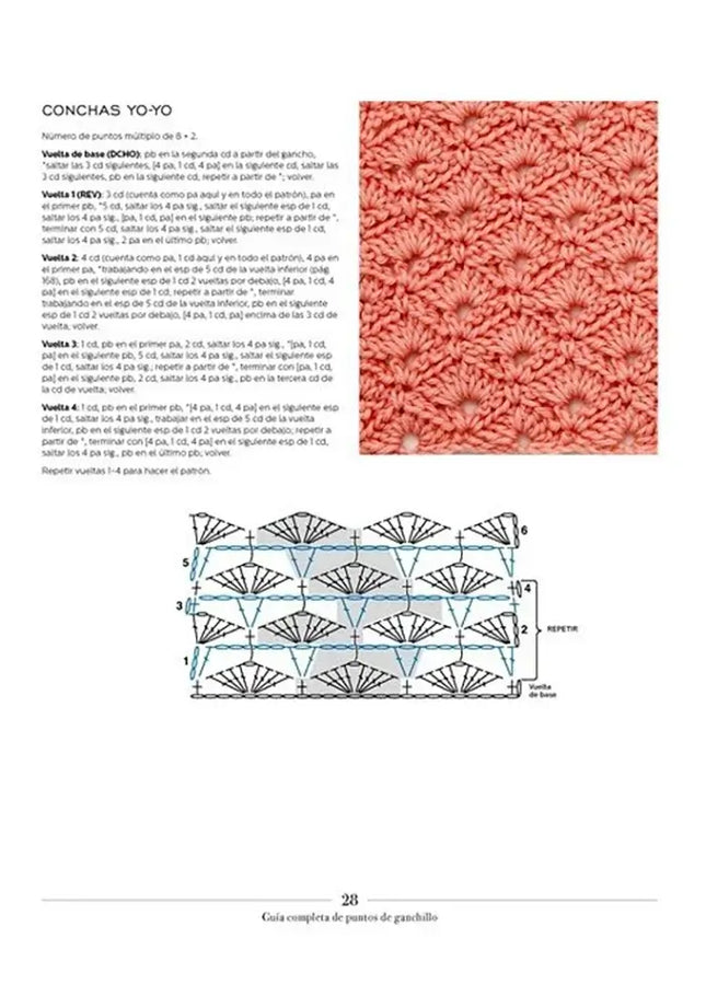Libro: Guía Completa de Puntos de Ganchillo: 200 patrones de ganchillo prácticos y originales - Interior 3