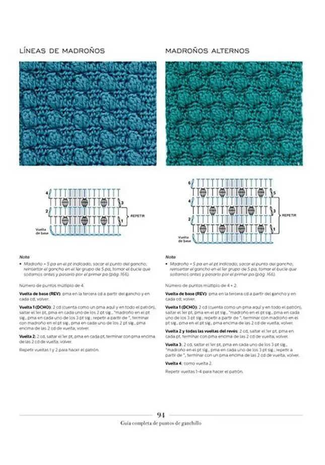 Libro: Guía Completa de Puntos de Ganchillo: 200 patrones de ganchillo prácticos y originales - Interior 5