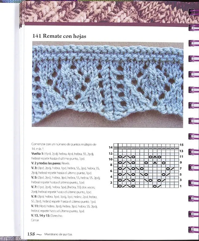 Guía completa del punto a dos agujas: un muestrario de puntos para inspirarte