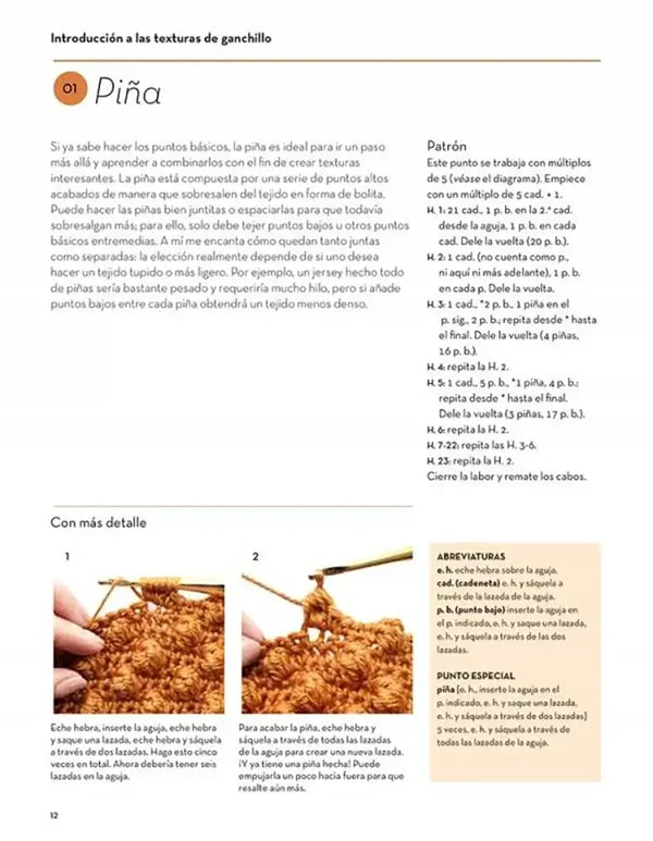 Libro: Guía moderna para tejer texturas de ganchillo - Interior 1