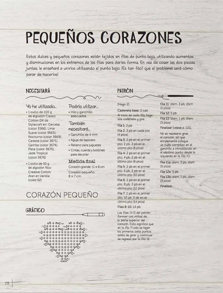 Ganchillo para principiantes: 20 proyectos para aprender a tejer - Pequeños Corazones