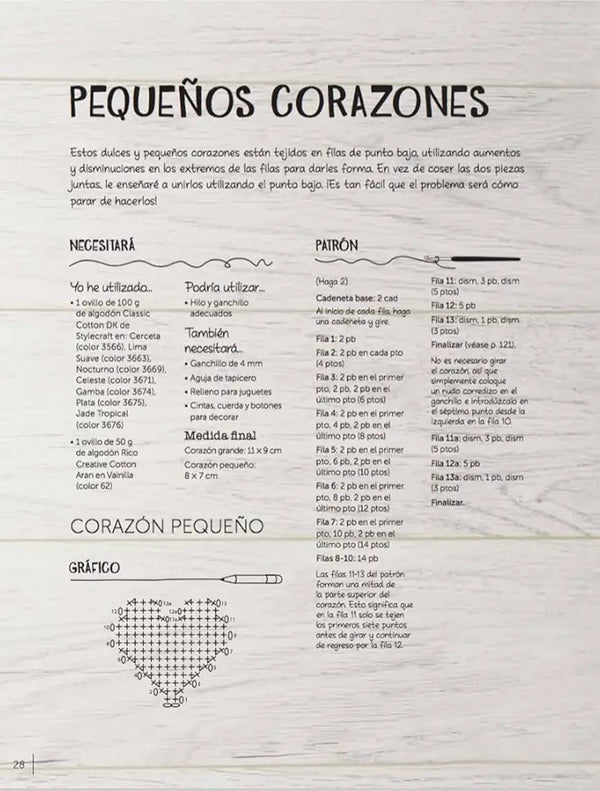 Ganchillo para principiantes: 20 proyectos para aprender a tejer - Pequeños Corazones