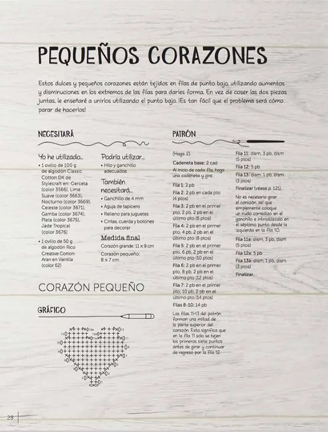 Ganchillo para principiantes: 20 proyectos para aprender a tejer - Pequeños Corazones