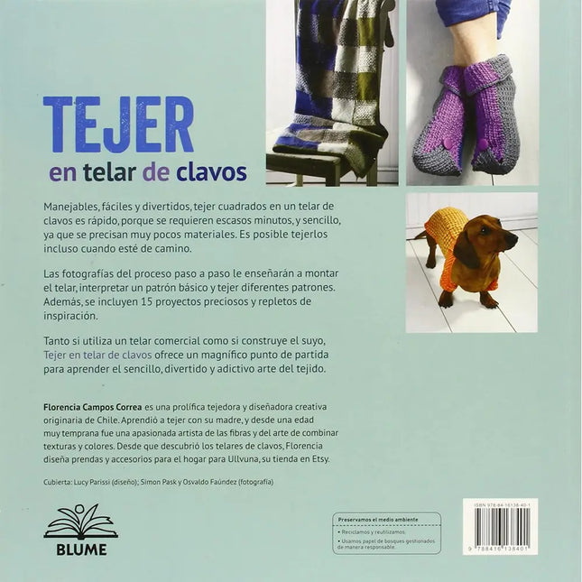 Tejer en Telar de Clavos - 100 combinaciones de color y 15 proyectos