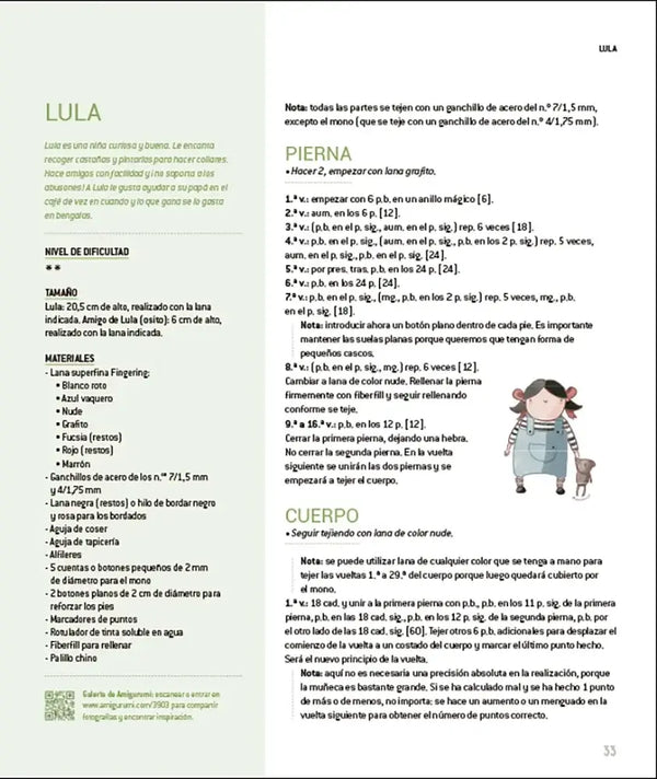 Libro: Lula y sus amigos amigurumi. 15 divertidos y simpáticos muñecos de ganchillo - Interior 3