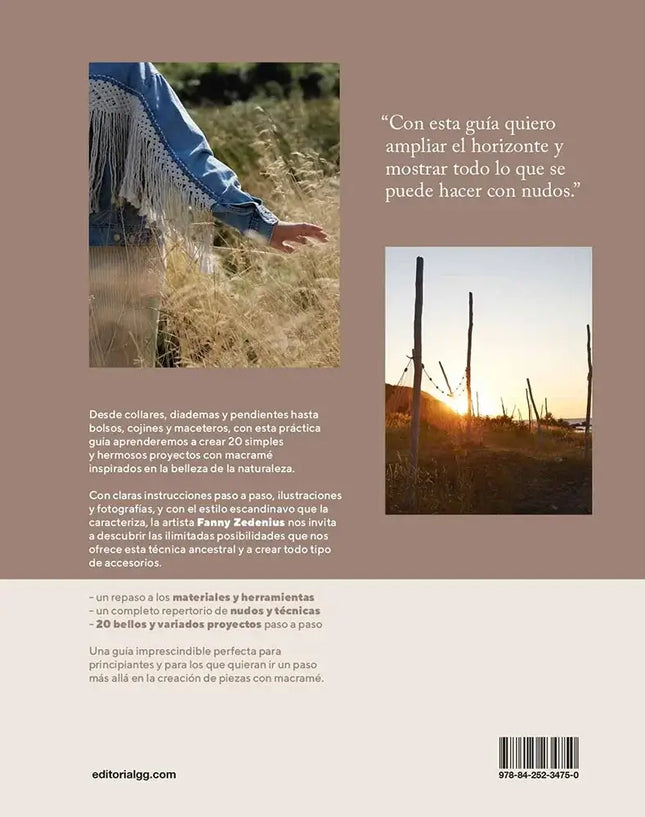 Macramé: accesorios. Una guía para crear piezas únicas para ti y para tu hogar - Contraportada