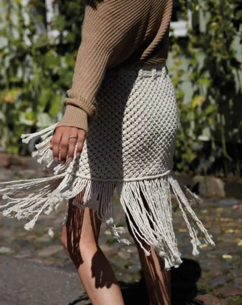 Macramé: accesorios. Una guía para crear piezas únicas para ti y para tu hogar - Ejemplo de falda acabada