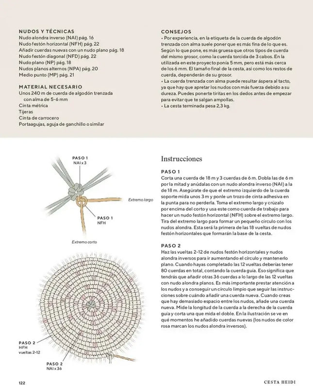 Macramé: accesorios. Una guía para crear piezas únicas para ti y para tu hogar - explicación de nudo en espiral