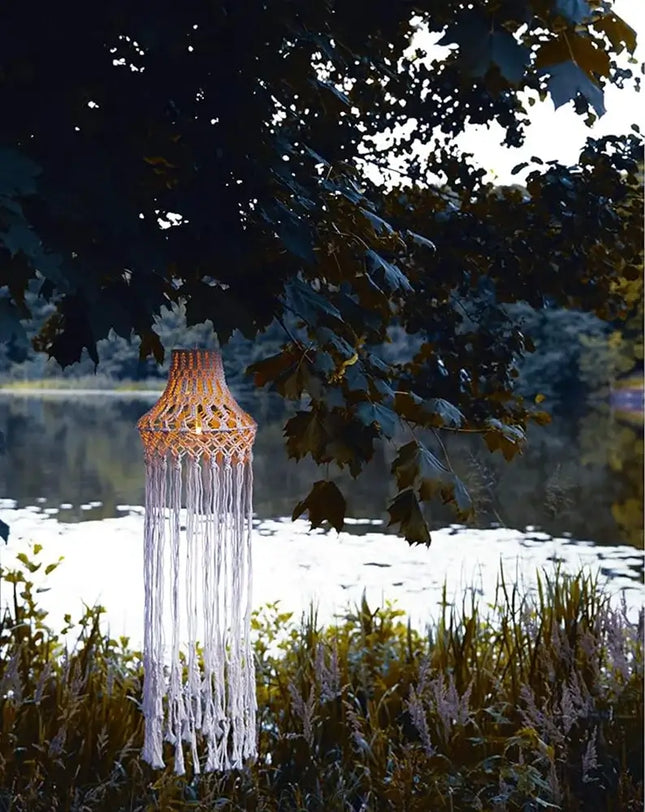 Macramé: El arte del nudo creativo - Porta velas colgante