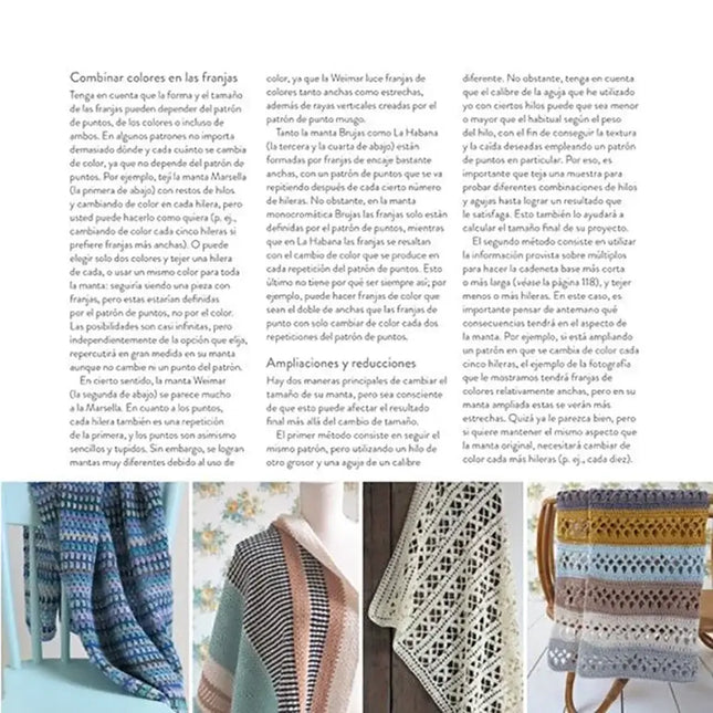 Libro: Mantas con franjas de ganchillo (crochet) - Interior 8