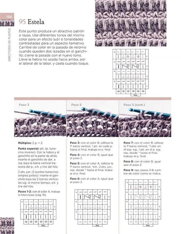 Manual de Puntos de Ganchillo Tunecino - Estela