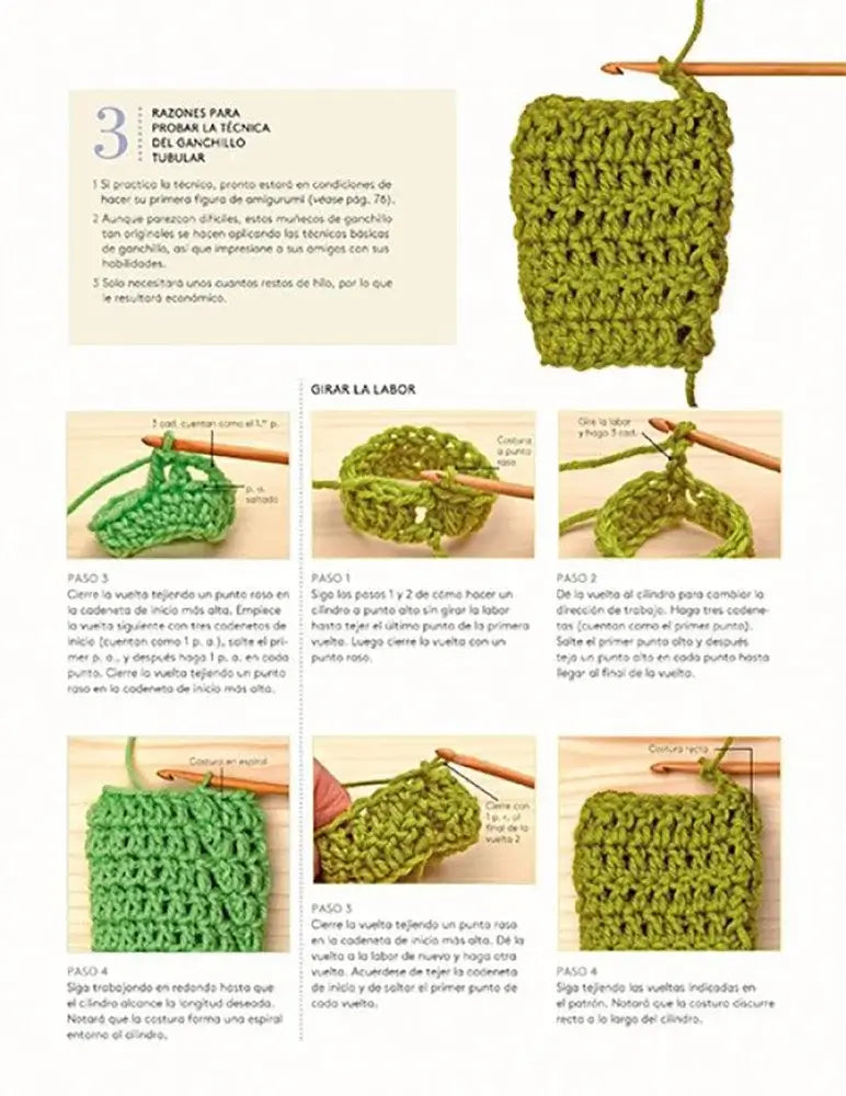 Manual de técnicas de Ganchillo / Crochet - Esquema de ganchillo tubular