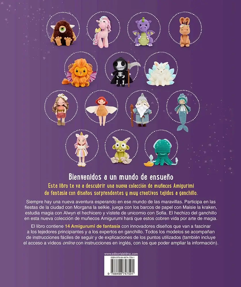 Libro: Más diseños de muñecos amigurumi de fantasía - Contraportada