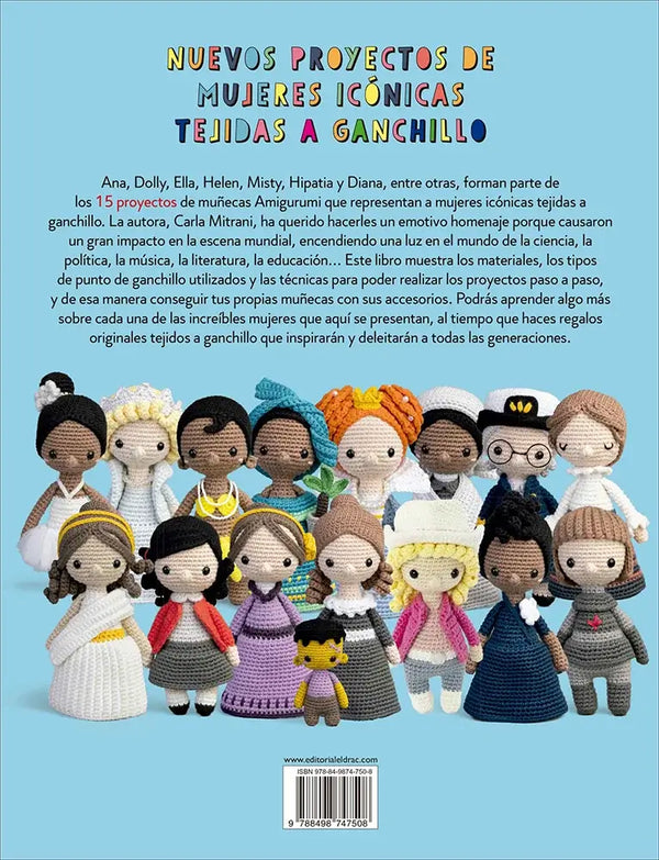 Libro: Más mujeres icónicas tejidas a ganchillo - Contraportada