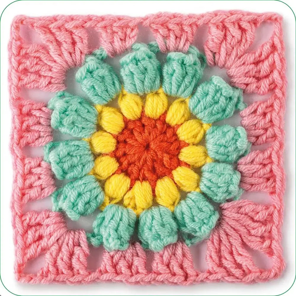 Mezcla & combina Granny squares. Flores - Flor azul