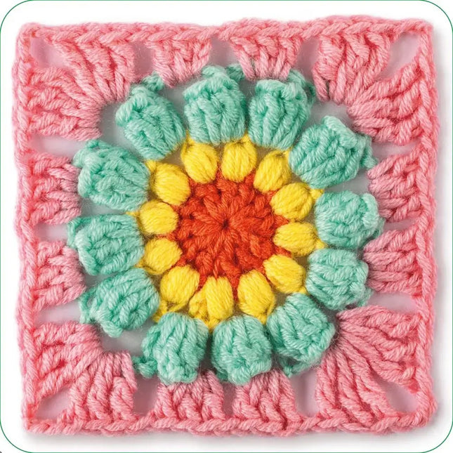 Mezcla & combina Granny squares. Flores - Flor azul