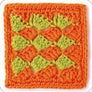 Mezcla y combina Granny squares. Puntos - Diseño 2