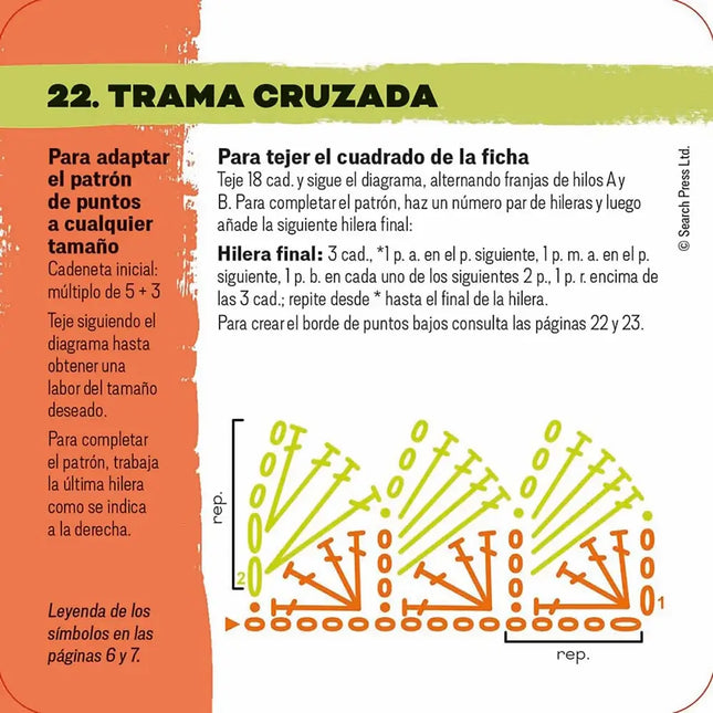 Mezcla y combina Granny squares. Puntos - Trama cruzada