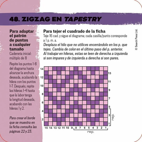 Mezcla y combina Granny squares. Puntos - Zigzagen tapestry