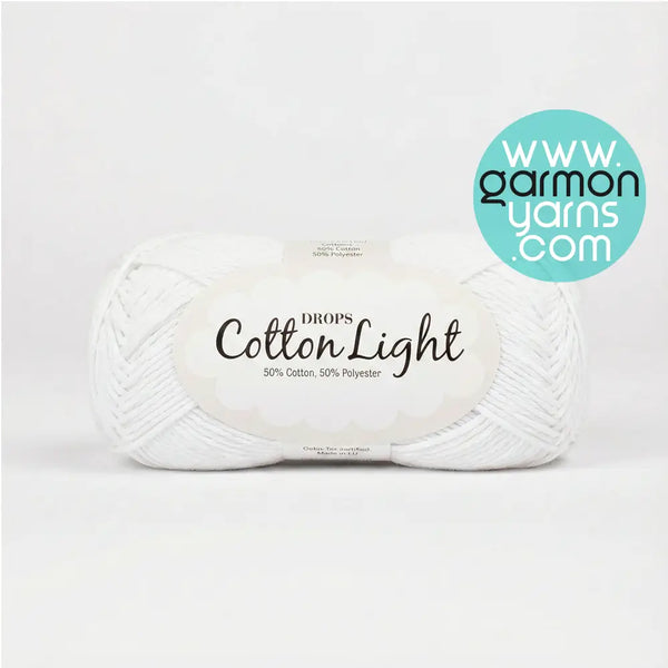 Drops Cotton Light Uni Colour (02) Blanco