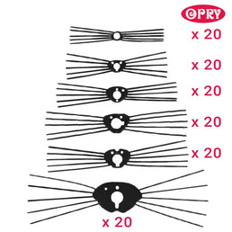 Pack de 120 Bigotes para Narices de Animales - Opry