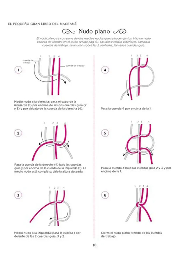 El pequeño gran libro del Macramé - Nudo plano