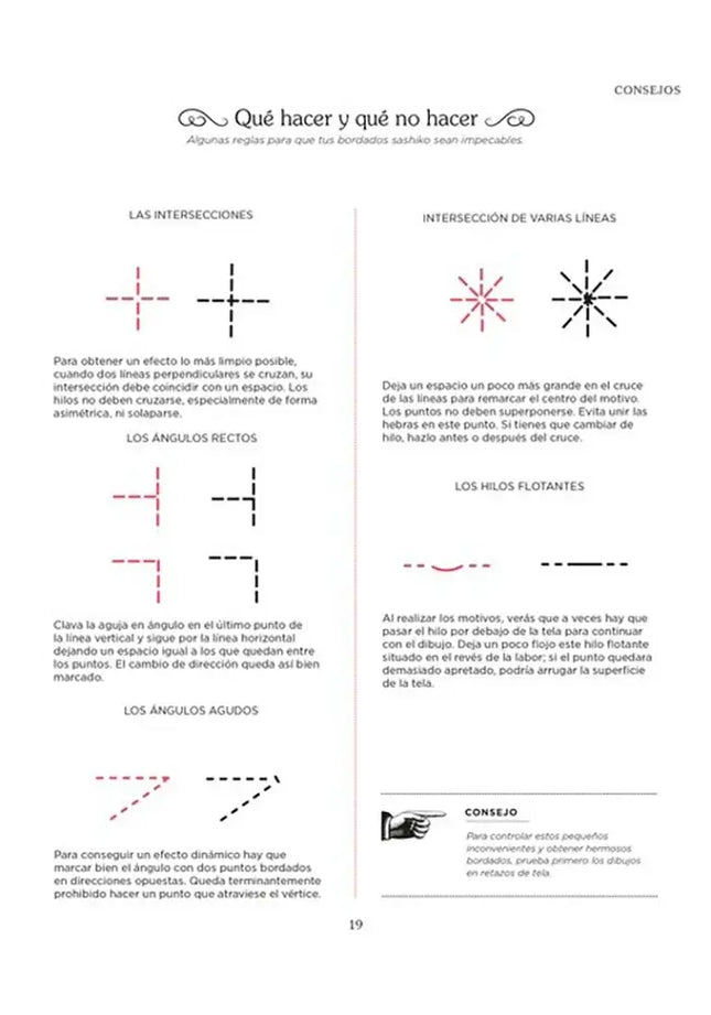 El pequeño gran libro del Sashiko - Qué hacer y qué no hacer